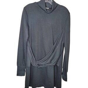 Prairie Underground womens sz Med cybele Dress green teal Lagenlook Boho Organic